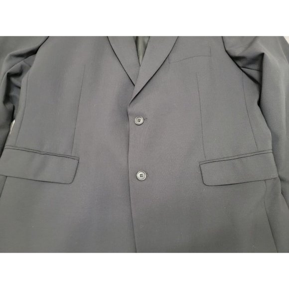 Brooks Brothers 346 Black Blazer 44R‎ 2 Button single breasted Wool blend Jacket - Picture 1 of 12